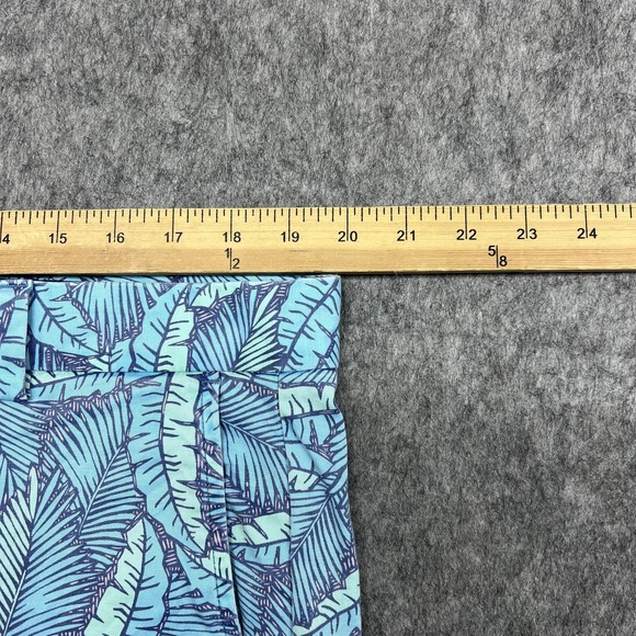 Vineyard Vines Shorts Mens 38 Blue Breaker Short Tropical Leaf Chino Stretch - Picture 12 of 16